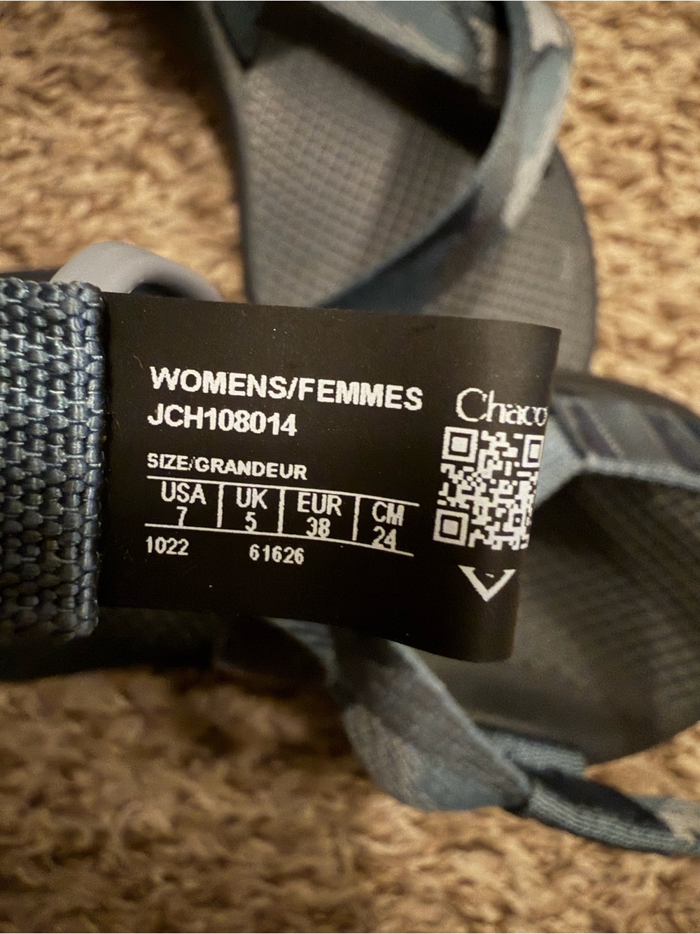 Chaco Women's Z Cloud CamoBlue Sandals - Picture 3 of 4